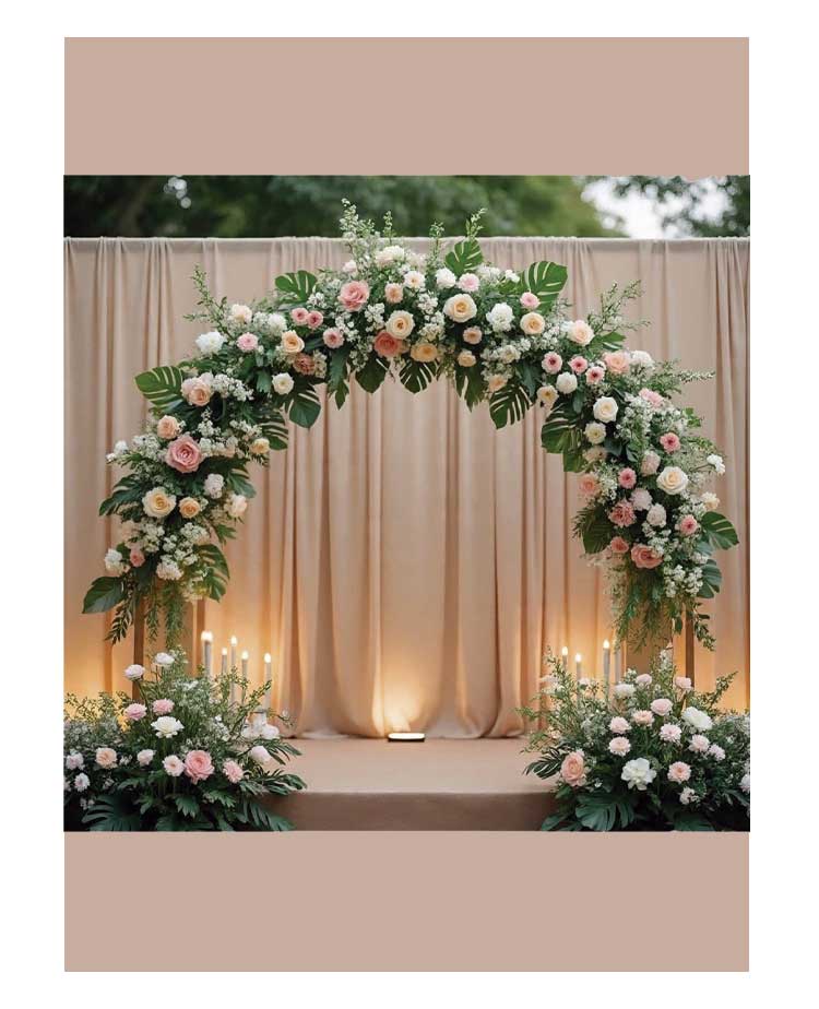 Arco floral entrada de iglesia