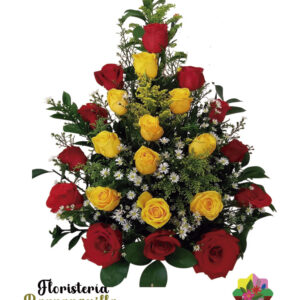 Arreglo floral dos colores