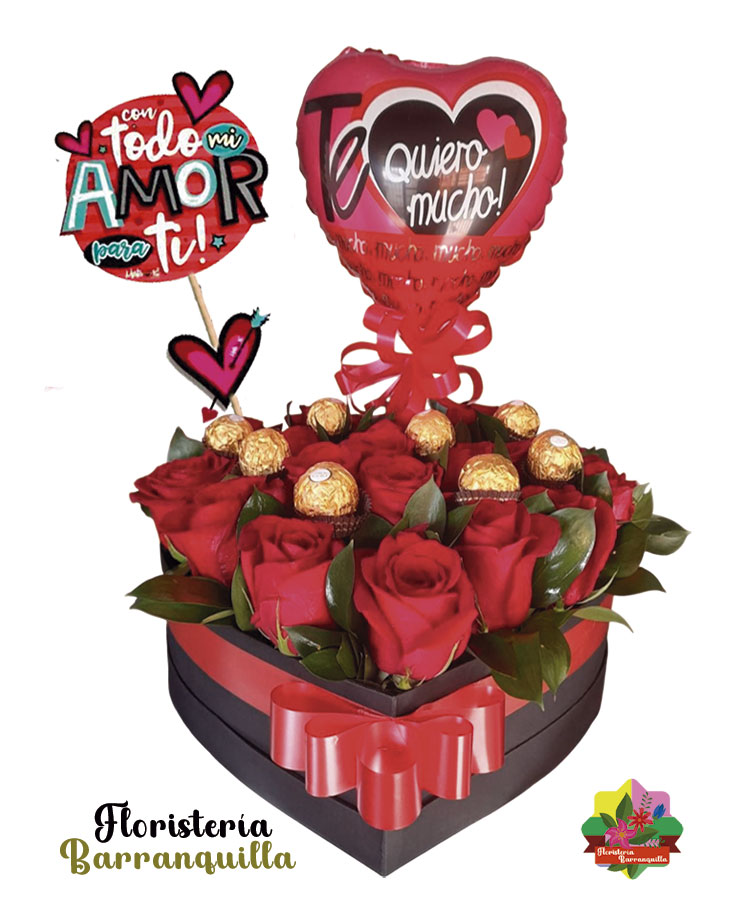 Arreglos de flores con chocolates