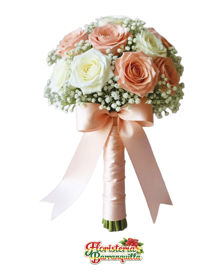Bouquet de flores para novia en Barranquilla con rosas
