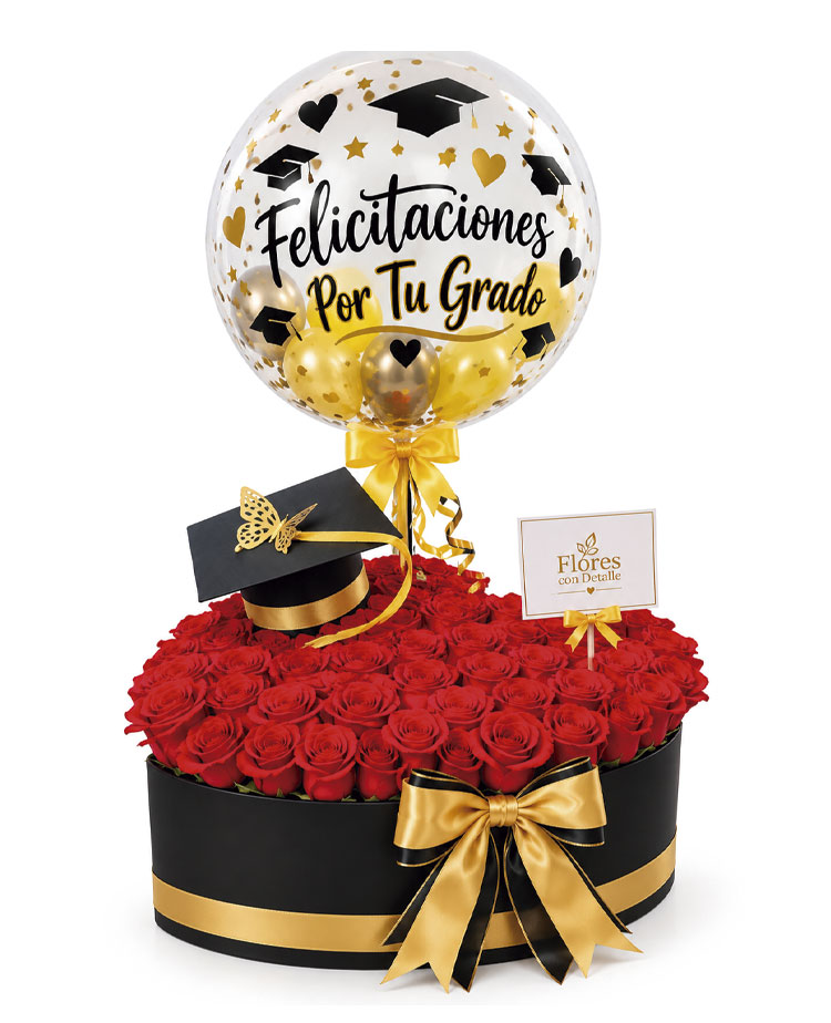 Corazón con rosas para grado