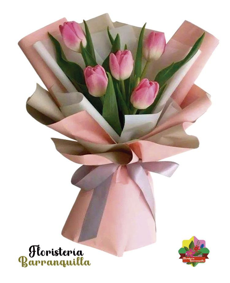 Ramo de flores de tulipanes