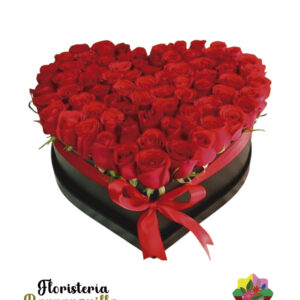 Ramo de rosas en caja