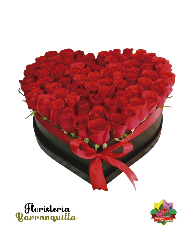 Ramo de rosas en caja