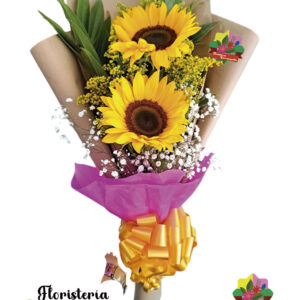 Ramos de flores sencillos con girasoles